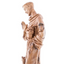 St Francis of Assisi Holding Lily Flowers Standing next to Deer Animal, Carved Masterpiece 21 Inch Tall Sculpture Hand Carved by Christian Artisans in the Holy Land.