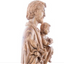 St Joesph with Baby Jesus Christ and Lily Realistic Carving, with Natural Wooden Grain