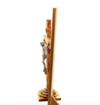 Standing Crucifix, 11", 14 Stations Engraved, Holy Land Olive Wood
