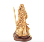 Adoring Holy Family Jesus Christ with St. Joseph and Mary Masterpiece, 13.8" Made from Olive Wood Carved Sculpture from the Holy Land