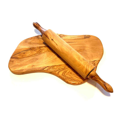 Parents Christmas Gift Set of Wooden Utensils Made of Tunisian Olive Wood  Rolling Pinmortar and Pestlegarlic Press free Wood Beeswax 