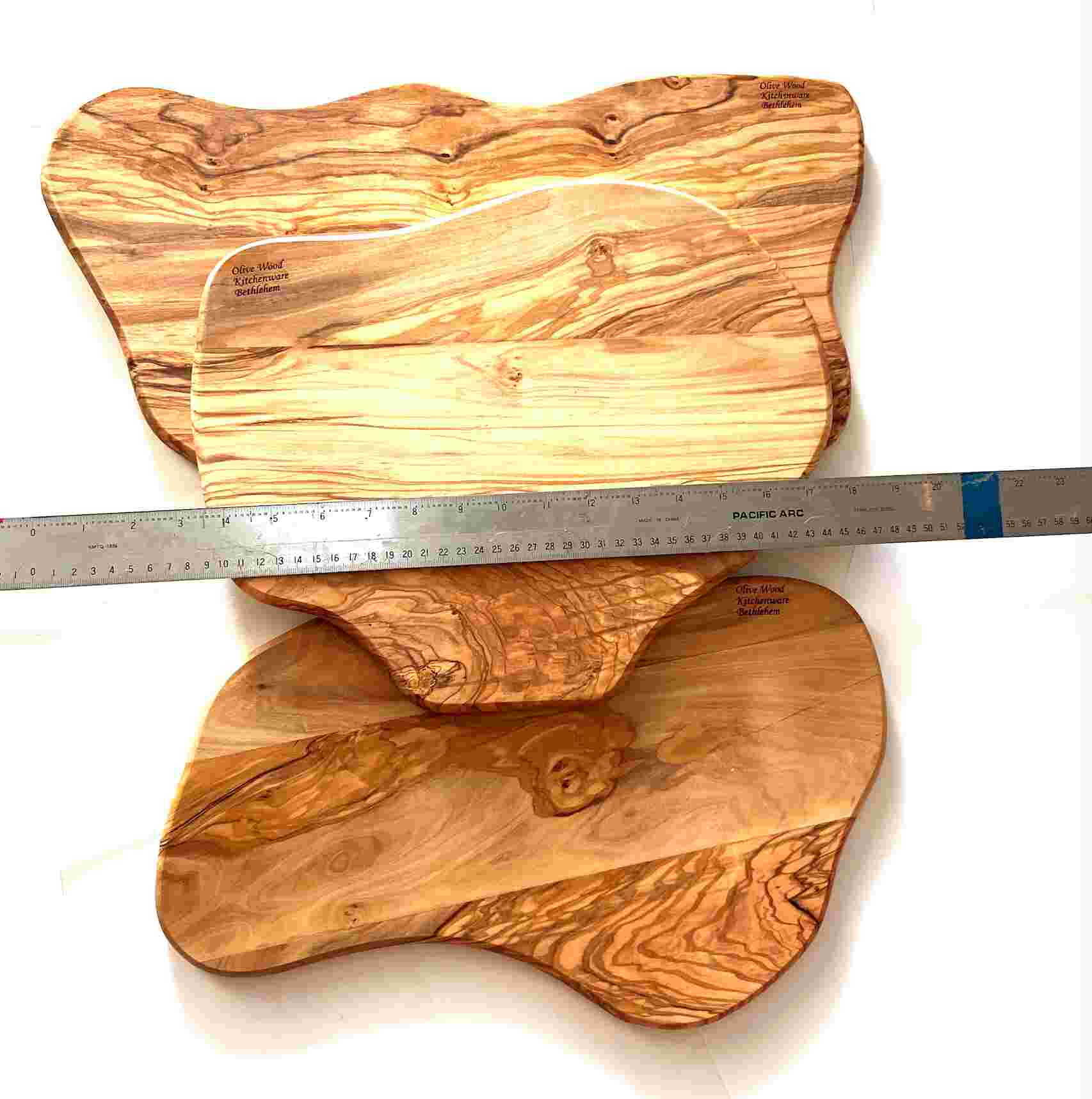 Wooden Cutting Boards / Charcuterie Board ( Set of 3) Handmade from Olive Wood Grown in Holy Land