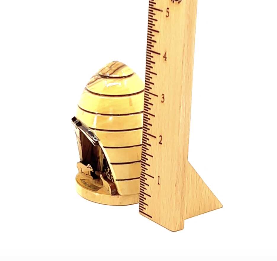 Dome Shaped Olive Wood Nativity Scene, 3.4"