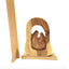 Holy Family Nativity Scene, 7.3" Wooden Manager Carved Ornament, Christmas Decor