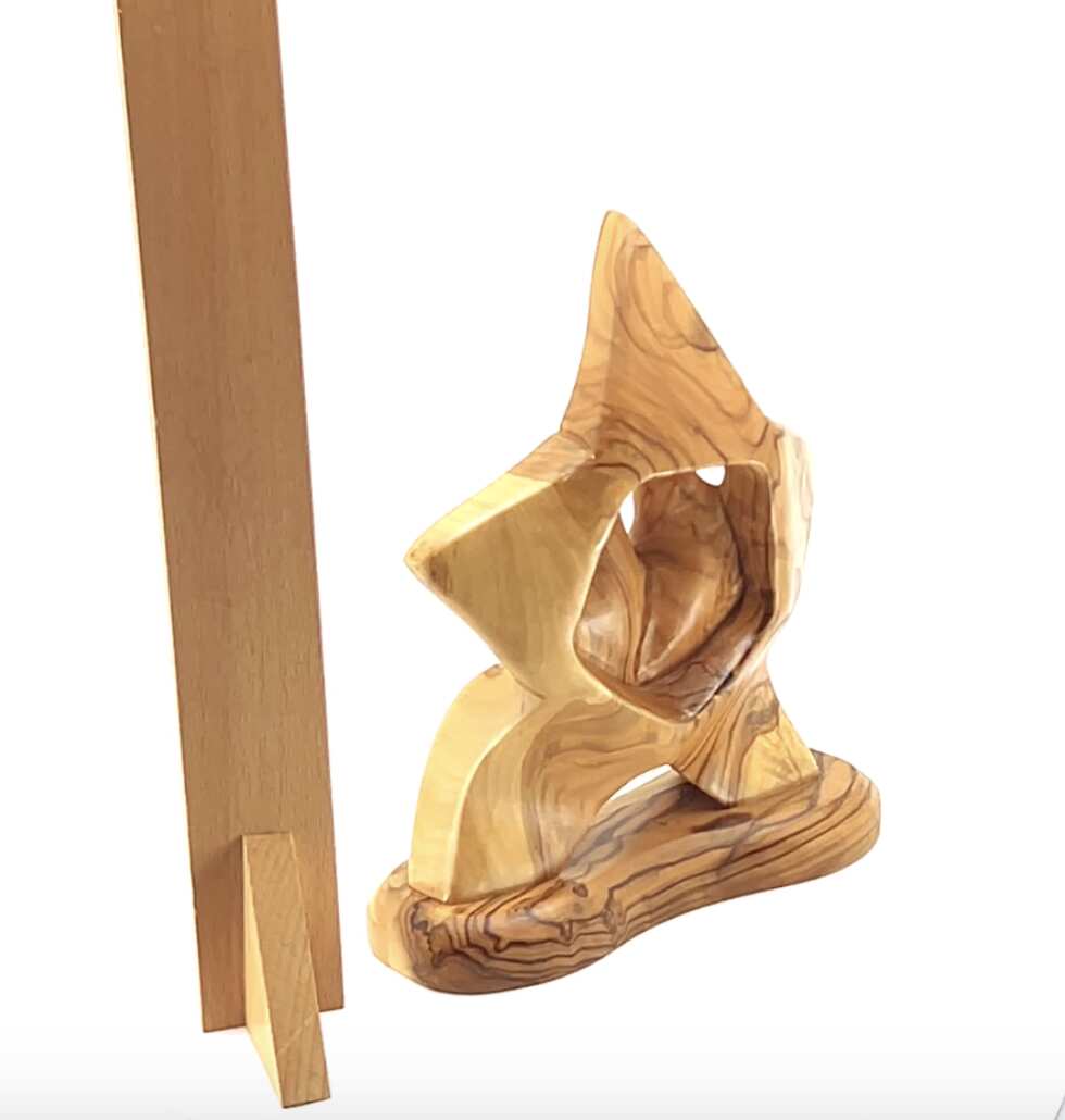 Nativity Manager Scene with The Holy Family " Star Shaped", 6.7" Olive Wood Ornament from Holy Land